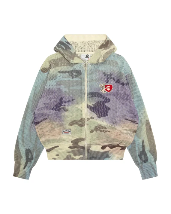 ايه ايه بي إي AAPESPORT camo zip-up sweater
